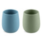 Mintlyfe Silicone Tiny Open Cups, Training Cups For Baby Led Weaning (Ether/Sage)