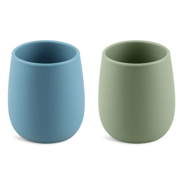 Mintlyfe Silicone Tiny Open Cups, Training Cups For Baby Led Weaning (Ether/Sage)
