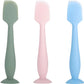 Yueyuejia Baby Diaper Cream Spatula 3 Pack Soft Silicone Butt Paste Spatula Diaper Cream Applicator With Suction Cup Base (Blue,