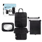 Hoovy My First Car Ride 3-in-1 Baby Car Essentials Bundle, Roller Sun Shades, Rear-Facing Mirror, and Seat Protector