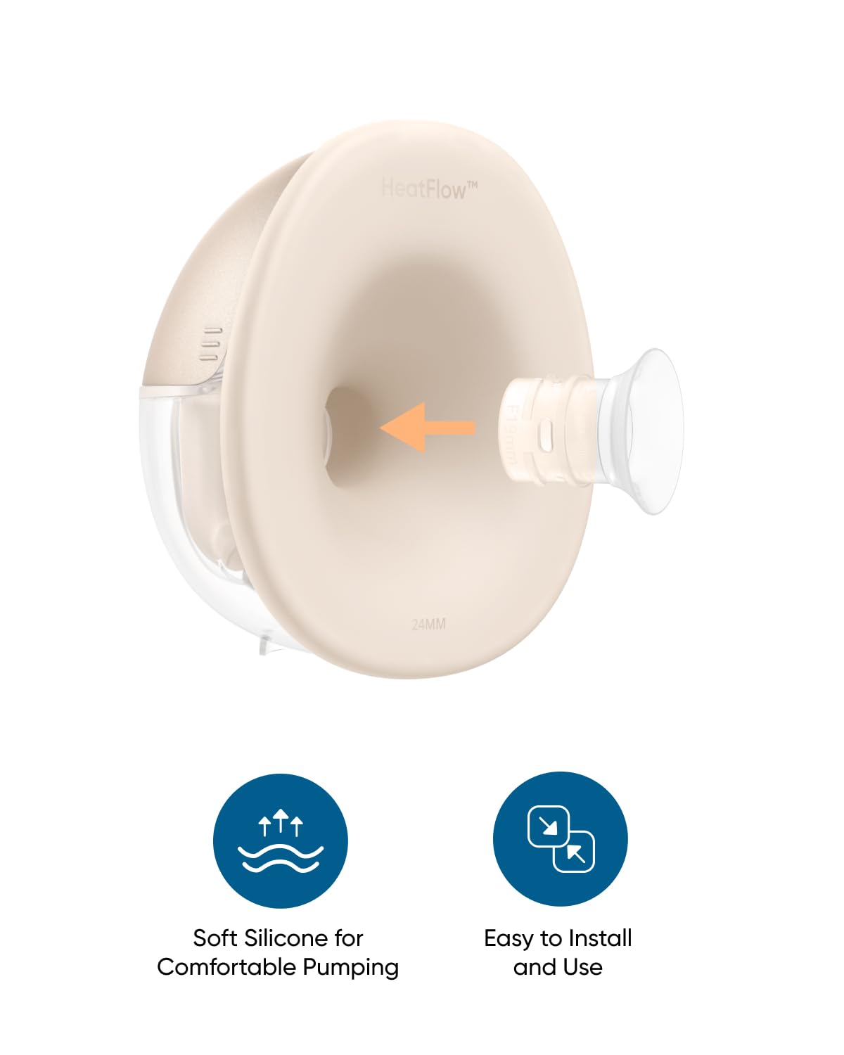Eufy Original 19Mm Sizing Inserts (2-Pack) For Wearable Breast Pump S1/S1 Pro/E10, Silicone Sizing Inserts, Easy To Install And