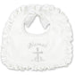 Bearington Baby Blessings Boys Christening and Baptism Bib, 10 x 10