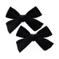 Vintage Velvet Bow Hair Clips for Baby Girl Kids Women Fall Velvet Christmas Hair Bows Barrettes Accessories (2 pcs Black)