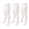 Marchare Baby Girls Tights Thick Solid Cable Knit Leggings Winter Warm Stockings For Toddler Girls 6-12 Months White 3 Pack