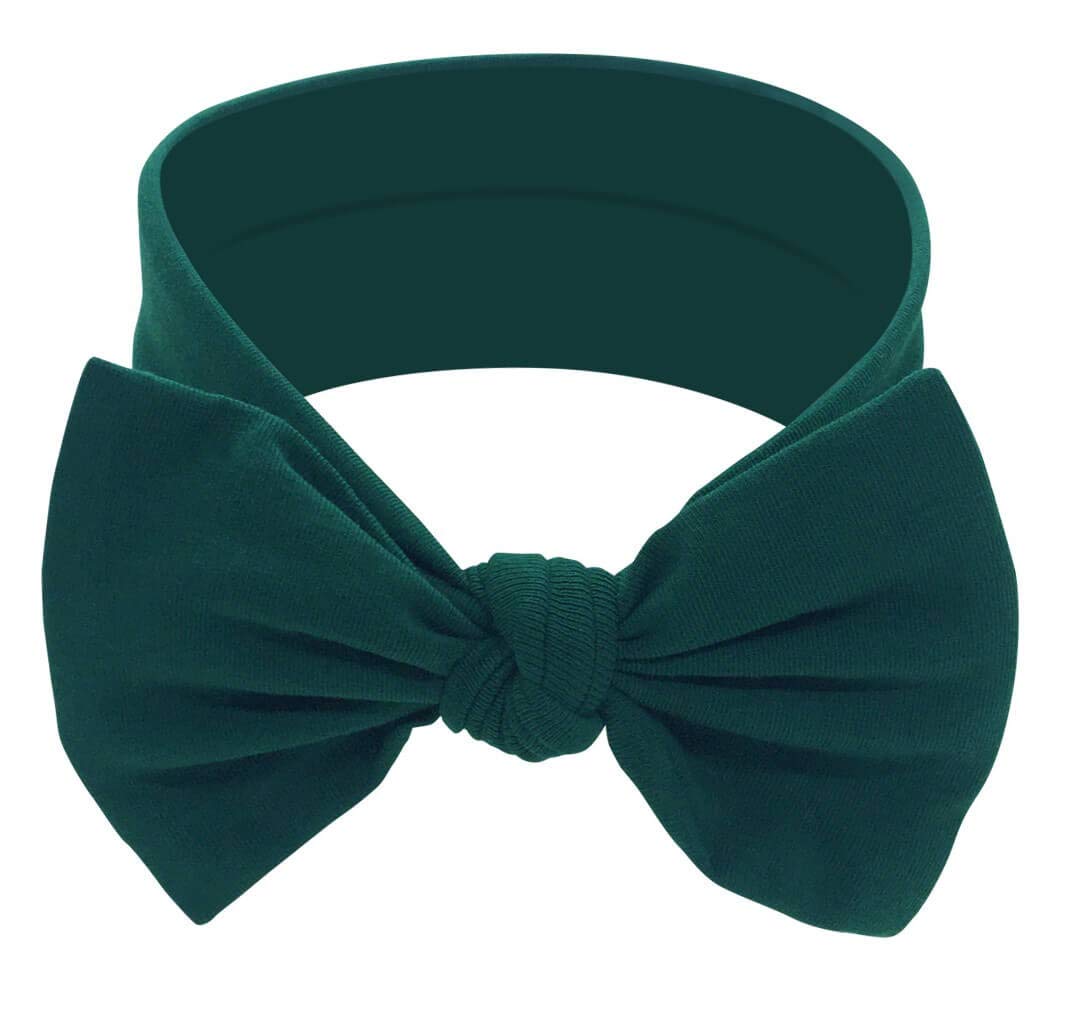 Babygiz Baby Girl Headbands-Infant,Toddler Cotton Handmade Hairbands With Bows Child Hair Accessories (Dark Green)