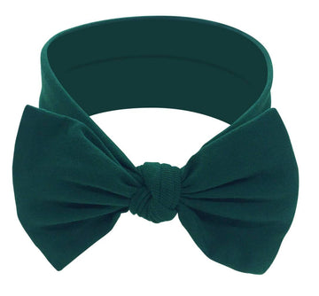 Babygiz Baby Girl Headbands-Infant,Toddler Cotton Handmade Hairbands With Bows Child Hair Accessories (Dark Green)