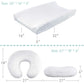 Ievolve Minky Nursing Pillow Cover Breast Feeding Pillow Cover Slipcover U Shape For Baby Boy Girl,Cover Only(Beige&White, Pack