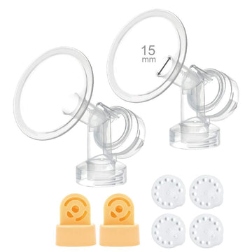 Maymom Brand 15 Mm 2Xone-Piece Extra Small Breastshield W/Valve And Membrane Compatible With Medela Breast Pumps;