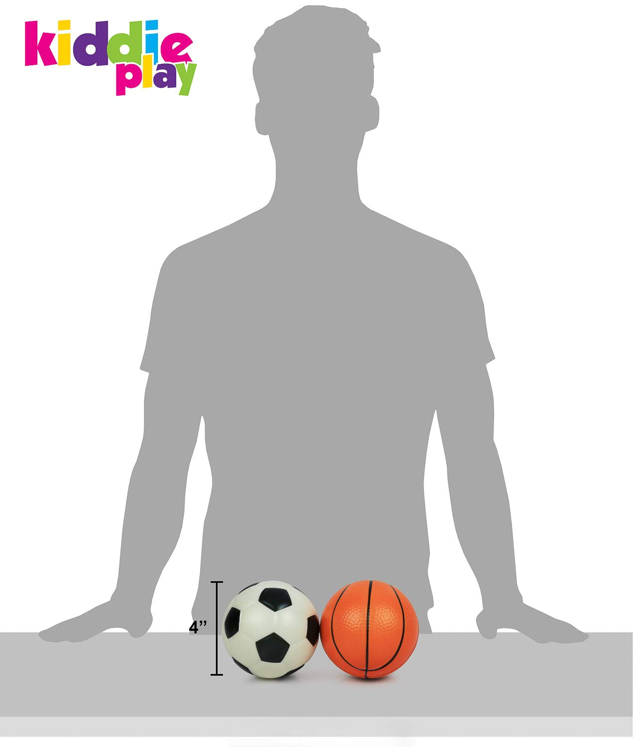 Kiddie Play Set of 4 Balls for Toddlers 4 Soft Soccer Ball for Kids