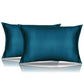 Toddler Pillow Cases 14 X 20 2 Pack Travel Pillowcase Breathable Silky Soft Baby Pillow Cases Deep Sea Blue Kids Satin Pillowcas