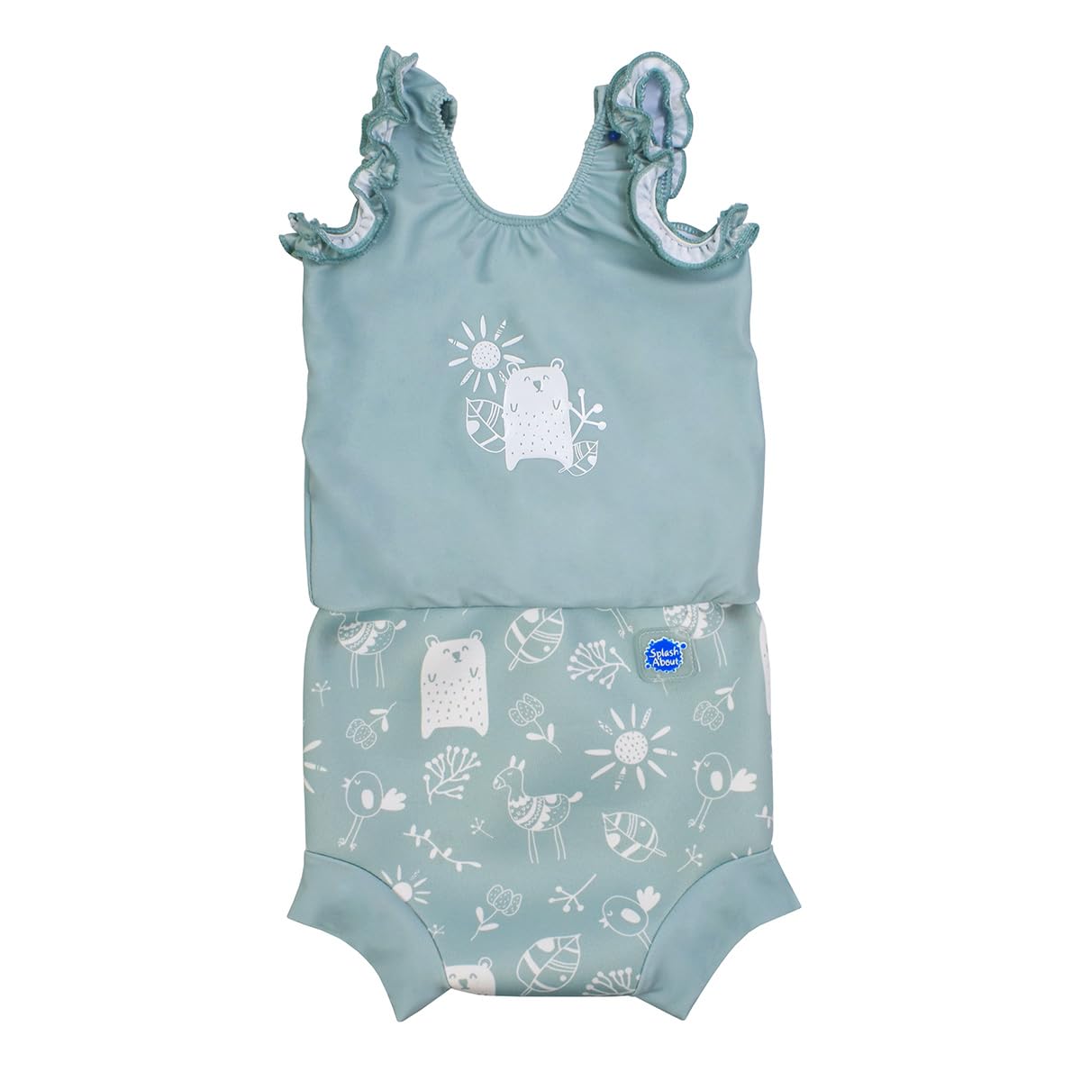 Splash About Happy Nappy Diaper Swimsuit (12-24 Months, Sunny Bear)