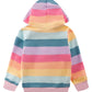 Akyzic Girls Rainbow Fall Jacket Zip Up Hoodie Kids Back To School Outfit Cotton Unicorn Hooded Sweatshirt Winter Outerwear 4T/3