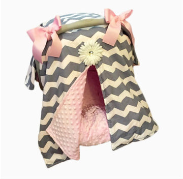 Carseat Canopy Nursing Cover Up With Opening Newborn Baby Girls Soft Safety Car Canopy Seat Nursing Cover Multi-Use Blanket