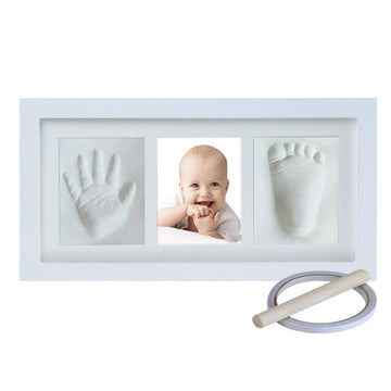 Baby Hand And Footprint Keepsake, Non-Toxic Clay Photo Frame Registry Kit For Wall Mount & Desktop Mount Decor, Perfect Shower G