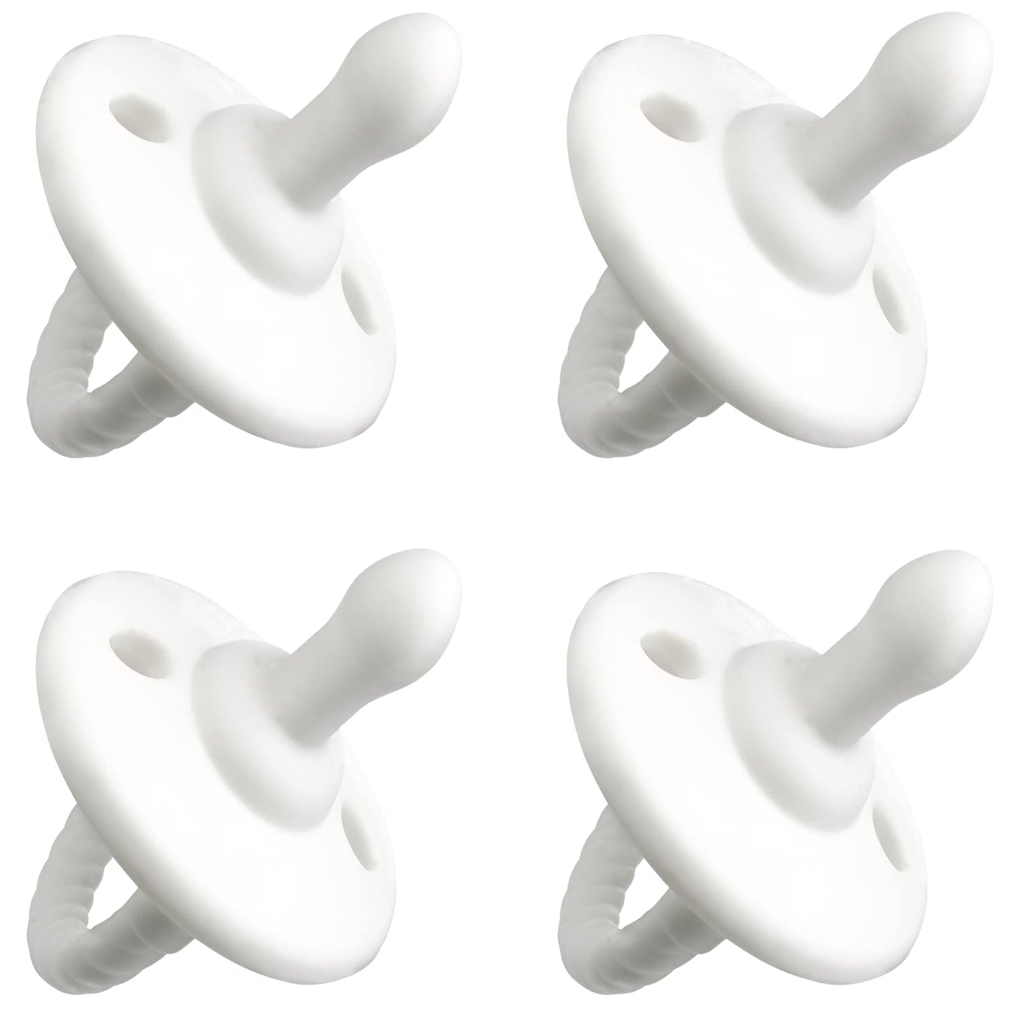 Pacifier Soother Baby 4 Pack of Pacifiers Newborn Teething 100% Food Grade Soft Silicone Certified BPA Free by Comfy Cubs 018 M