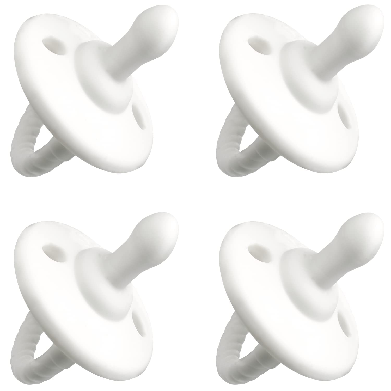 Pacifier Soother Baby 4 Pack of Pacifiers Newborn Teething 100% Food Grade Soft Silicone Certified BPA Free by Comfy Cubs 018 M