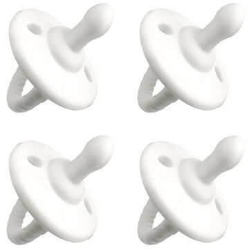 Pacifier Soother Baby 4 Pack of Pacifiers Newborn Teething 100% Food Grade Soft Silicone Certified BPA Free by Comfy Cubs 018 M