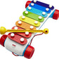 Fisher-Price Toddler Pull Toy, Classic Xylophone Pretend Musical Instrument with Mallet and Rolling Wheels for Ages 18+ Months