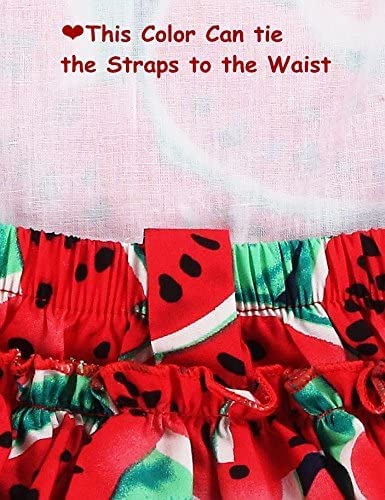 Princesasa Baby Girl'S Clothes Watermelon Floral Ruffles Summer Cake Smash Rompers And Headband For Newborn Gifts,A20,0-6 Months