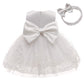Cmmchaah Little Girls Christmas Dresses Kids Toddler Formal Easter Ball Gown Birthday Pageant Party Dress (White,100)