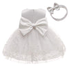 Cmmchaah Little Girls Christmas Dresses Kids Toddler Formal Easter Ball Gown Birthday Pageant Party Dress (White,100)