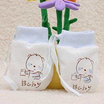 Adeimoo Cute Boys Girls Cotton No Scratch Gloves Drawstring Adjustable Mittens For Baby Infants