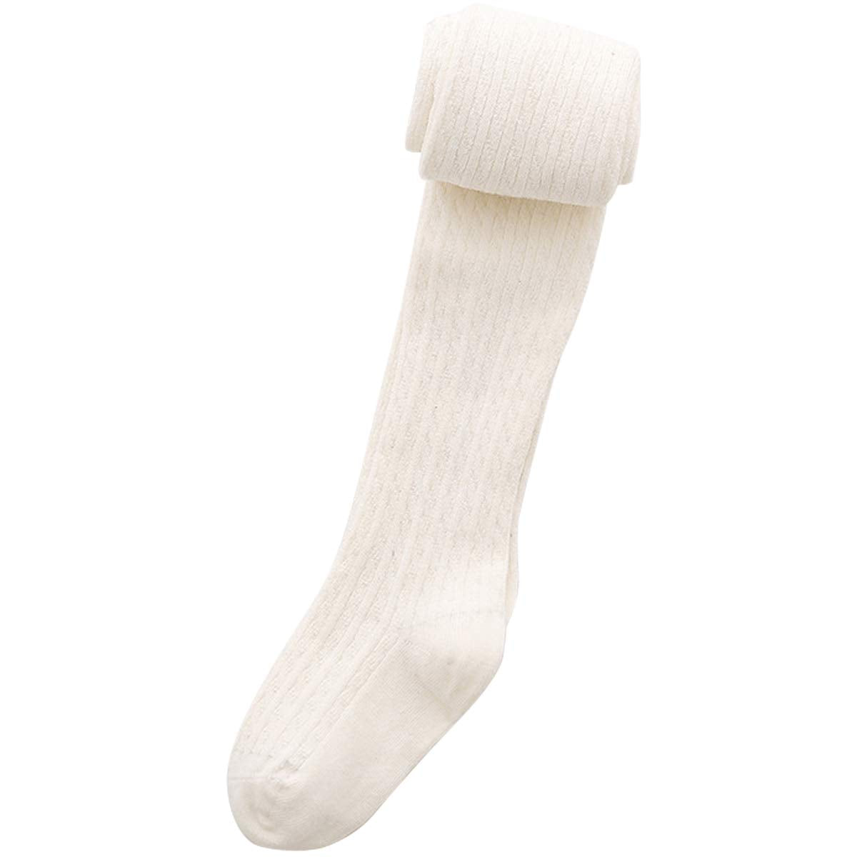Vanberfia Baby Girls Tights Cable Knit Leggings Stockings 3 Pack Pantyhose Infants Toddlers 2-10T(2-4T,Cll10207