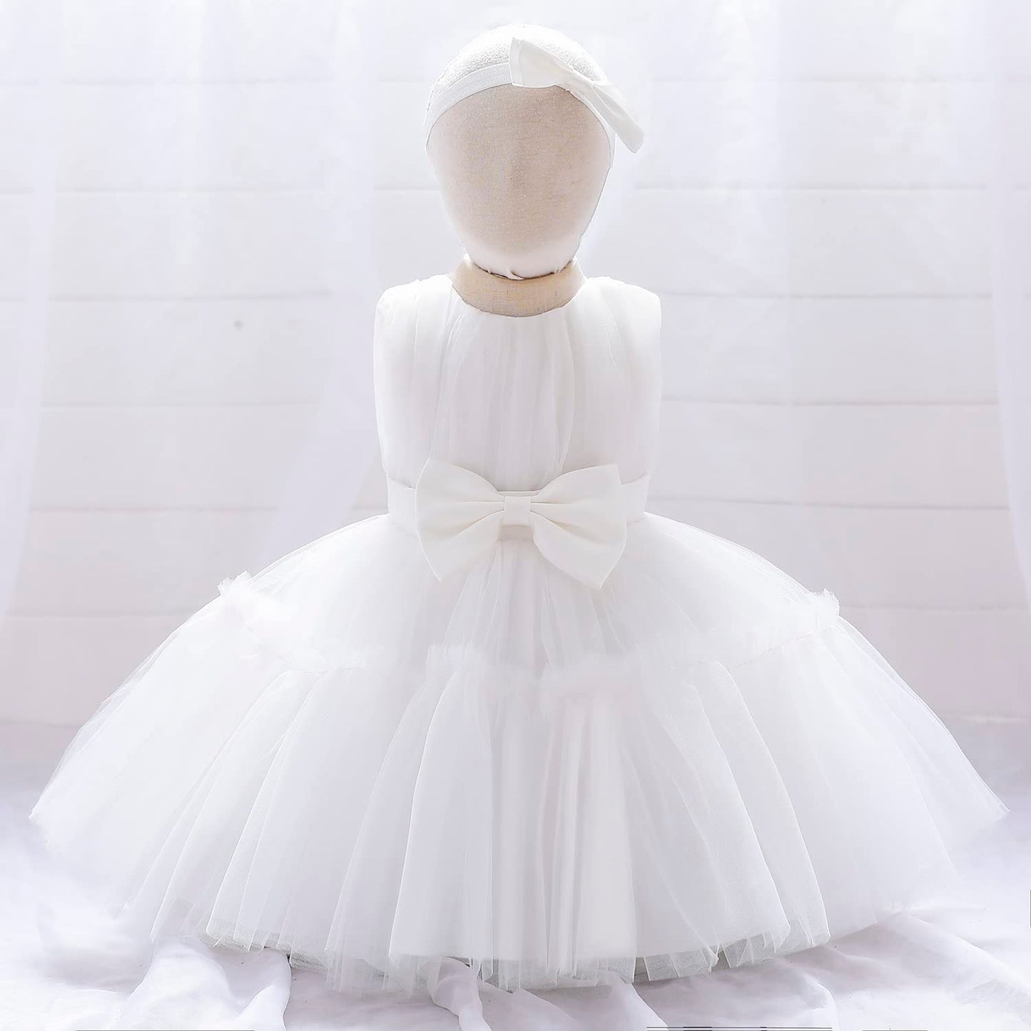 Tuiji Baby Girl Baptism Wedding Dresses Christening Dresses For Baby Girl 6 12 Months White Toddler Dresses 70