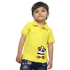 Nusyl Panda Printed Bright Yellow Infants Polo TShirt  Nuicpth0167