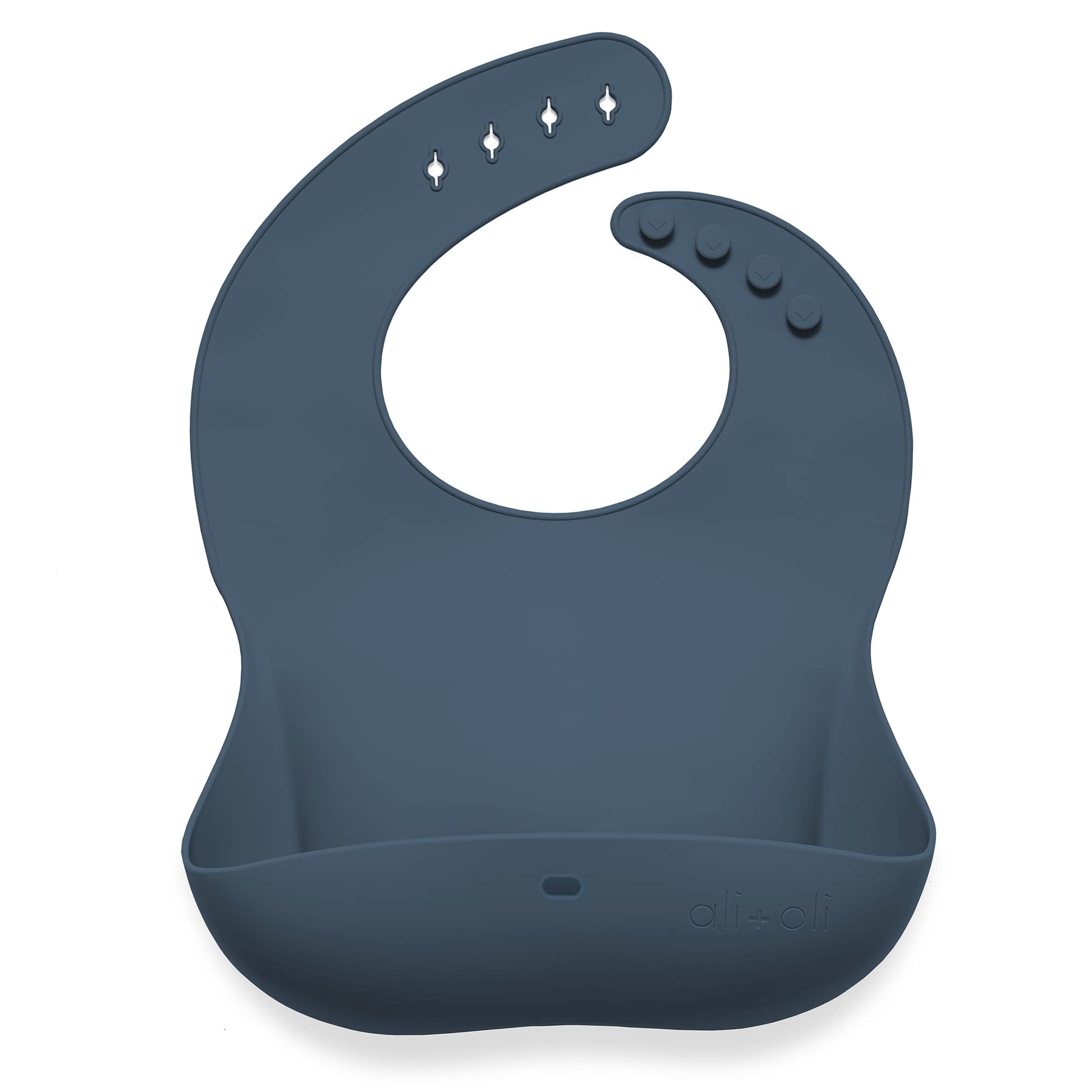 Ali+Oli Silicone Bib (Night) Waterproof Silicone Bibs for Babies & Toddlers, Adjustable Baby Feeding Bib, Food-Grade Silicone Bi