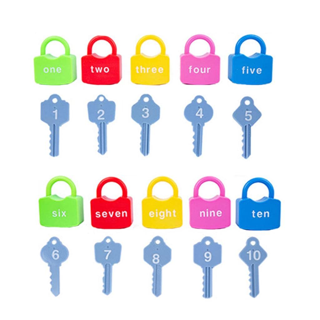 Atorse Baby Keys And Locks Set Kids Montessori Thinking Unlock Toy 10 Locks 10 Keys|Baby | Toys For Baby | Developmental Baby To