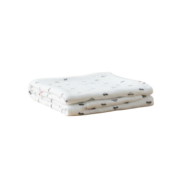 Hug Swaddle Baby Cotton Swaddle Wrap | Soft Breathable Crinkle Receiving Blanket with Car Print | Lightweight Muslin Feel Baby W