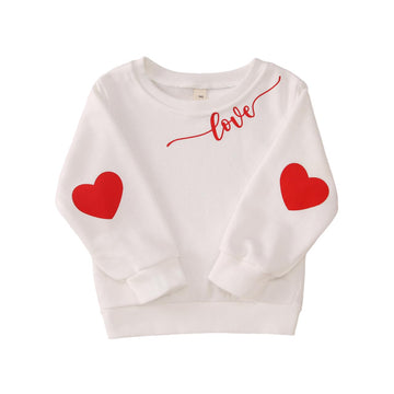 Modntoga Women Valentine'S Day Sweatshirt Toddler Girl Mommy And Me Crewneck Shirt Love Heart Print Long Sleeve Pullover Tops (W