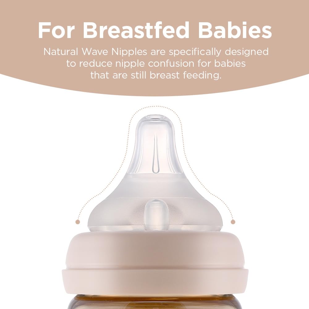 Ppsu All In One Baby Bottle, Ppsu Baby Bottle For Breastfeeding Babies, Anti-Colic Wide-Neck Non-Tip Stable Base, Easy To Clean