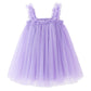 Bgfks Layered Tulle Tutu Dress For Toddler Girls,Baby Girl Rainbow Tutu Princess Skirt Set With Flower Headband.(Purple,9 Months
