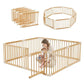 Baby Playpen Door Wooden Fence Large With Door Gate,Wooden Playpen For Babies And Toddlers,Wooden Baby Playpen With Door, Change