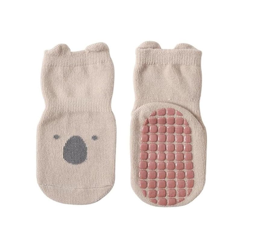 Mikoniko 1 Pairs Baby Socks Set 02 Years, Antislip Socks For New Born Baby, Non Slip Grip Ankle Socks With Non Skid Soles Infan