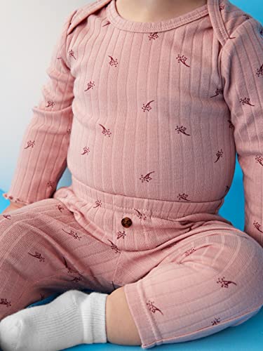 Simple Joys By Carter'S Baby Girls' 4-Pack Pant, Grey/Pink/Plum/White Flowers, Preemie