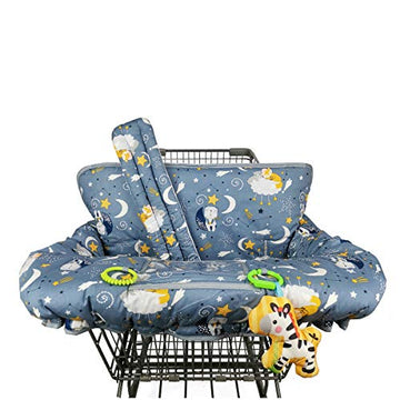 Shopping Cart Cover, Cart Cover For Babies, Padded High Chair Cover, Bonus Split Reversible Seat Cushion, Cell Phone Pouch, Coll