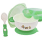 ZoLi Stuck Suction Bowl Kit | Includes Bowl, Tray, Fork & Spoon, Green