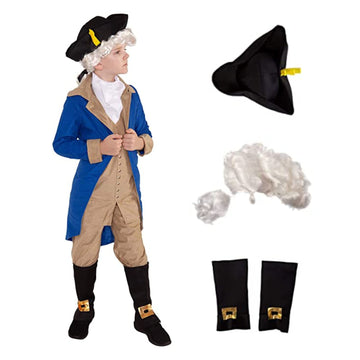 Morph Boys George Washington Costume Kids, President Costume for Boys, Historical Dress-Up Outfit, Small