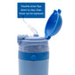Insulated Straw Water Bottle | Kids Insulated Bottle | Thermos Bottle 12 Ounce Bottle - By Primo Passi (Blue)
