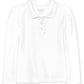 The Children'S Place Baby Girls And Toddler Girls Long Sleeve Ruffle Pique Polo, White, 3T