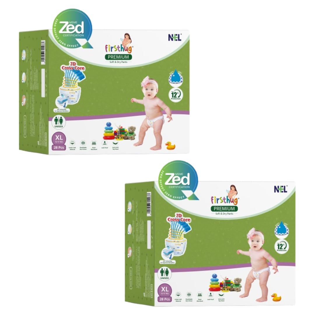 Firsthug Diaper Pants  Extra Large 56 Pcs Soft & Comfortable (1217 Kg)