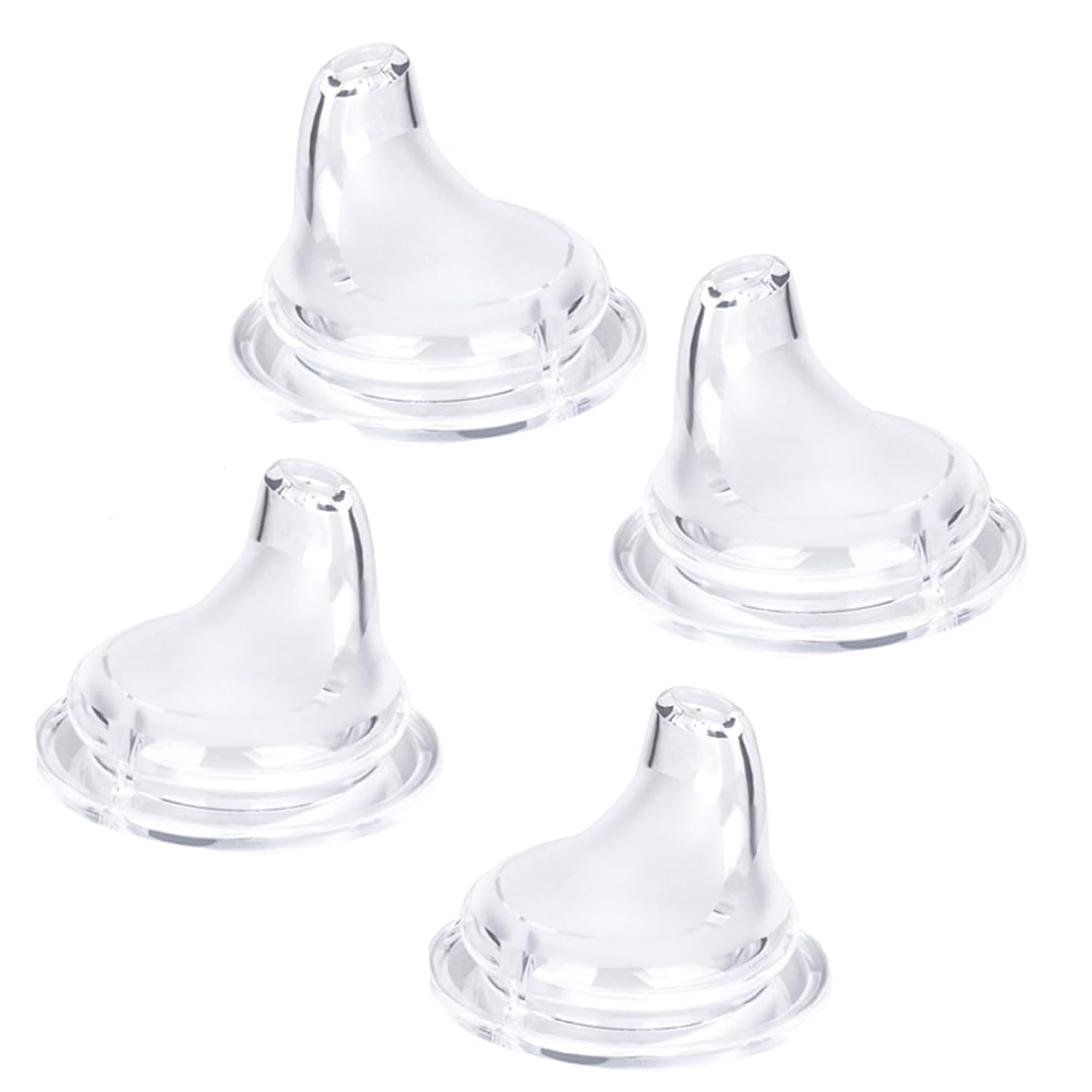 4 Pack Silicone Spout Replacement For Nuk Active/Learner Cups - Bpa-Free & Dishwasher Safe - Leak-Proof Nipple Spouts, Baby Bott
