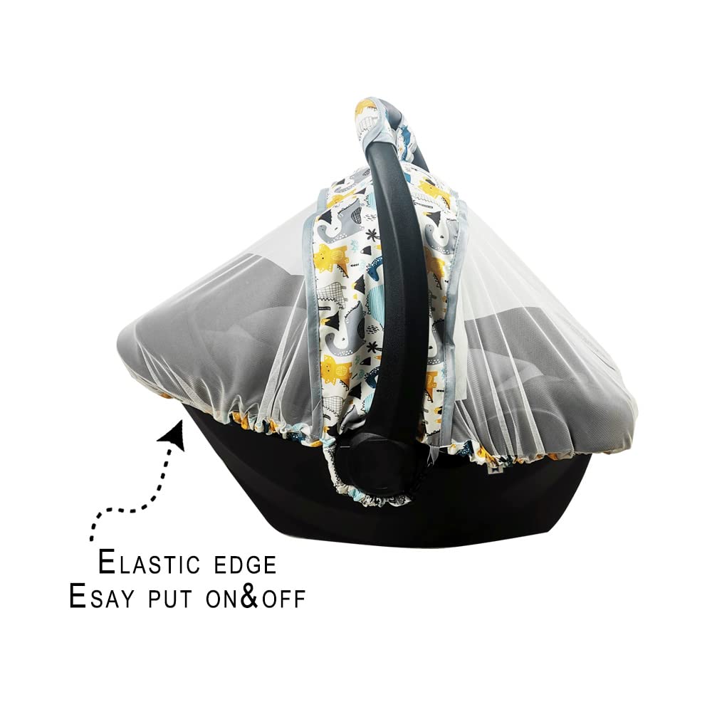 Mosquito Net For Baby Carseat -Car Seat Net For Newborn Carrier -Breathable Mesh Net For Infant Car Seats, Stroller And Bassinet