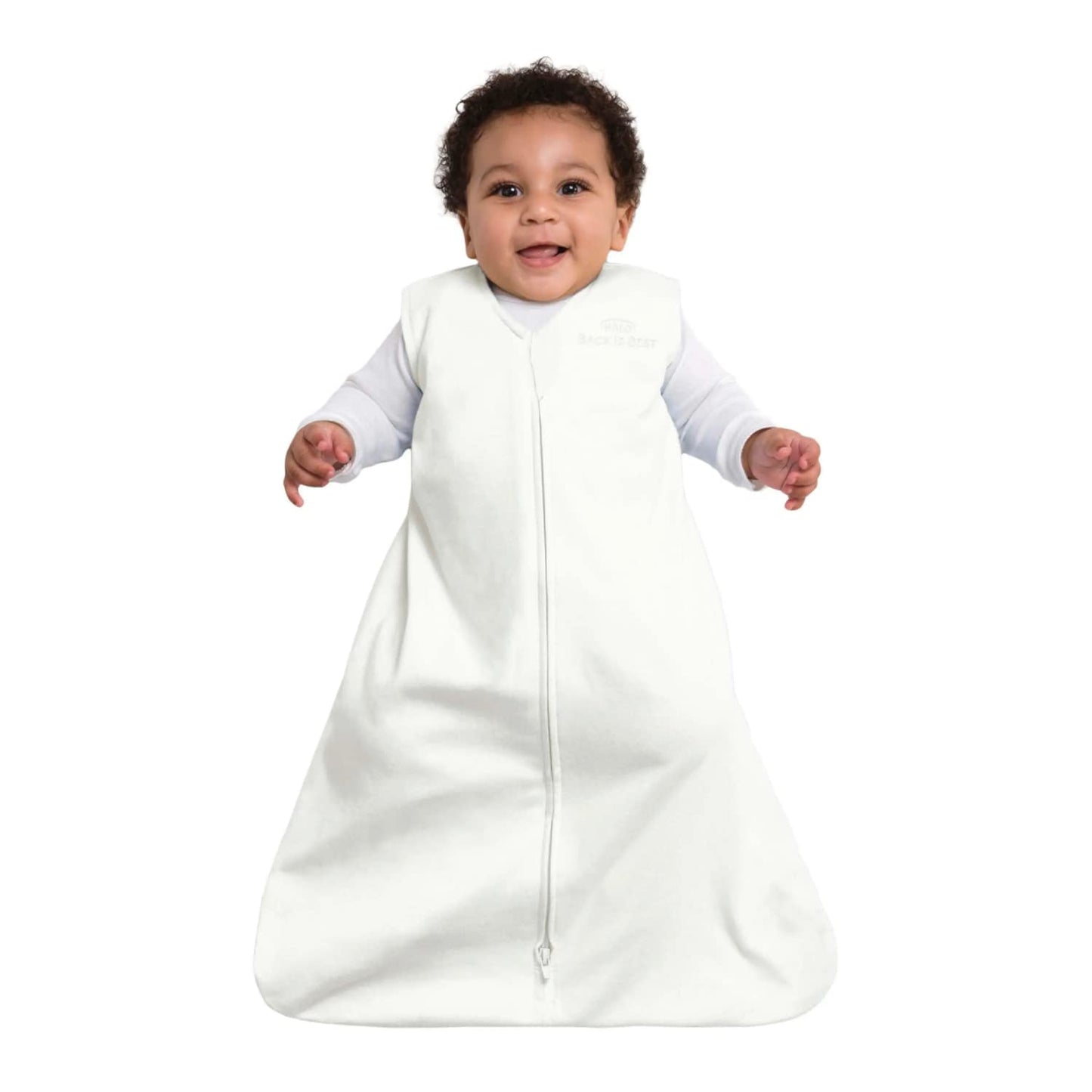 HALO SleepSack, 100% Cotton Wearable Blanket, Swaddle Transition Sleeping Bag, TOG 0.5, Cream, Small, 0-6 Months