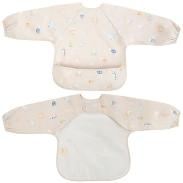 Ali+Oli Smock Bib for Baby (1-pc) Long Sleeve (Undersea) BPA-Free Oeko-Tex Certified, Mess Proof Baby Bib for Eating, Waterproof