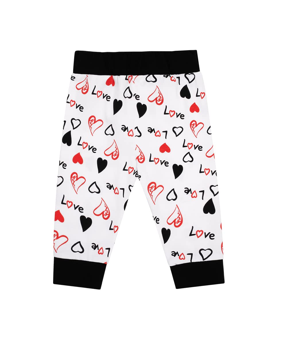 Lensous Newborn Infant Baby Boys Girls Mommy&Daddy'S Little Valentine Outfits Romper Pants Set(Black,12-18Months)