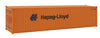 Walthers SceneMaster HO Scale Model of Hapag Lloyd (Orange, Blue) 40 Hi Cube Corrugated Side Container,949-8254